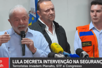 Lula decreta intervenção federal em Brasília. Foto: Reprodução Globo