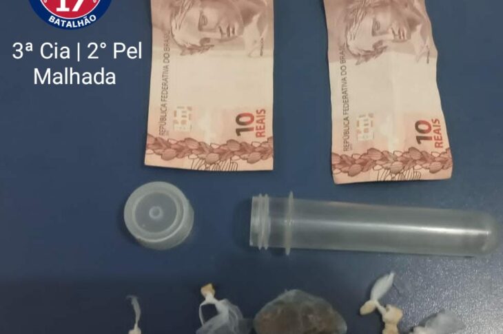 Material apreendido. Foto: Polícia Militar