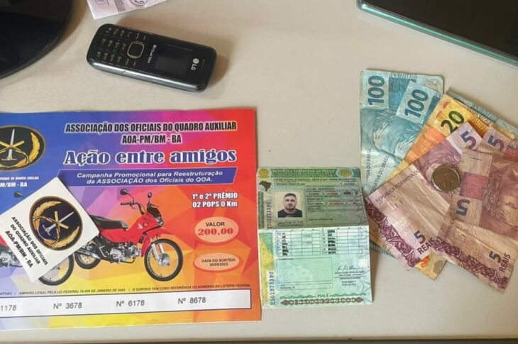 Material apreendido em Caculé. Foto: Polícia Militar