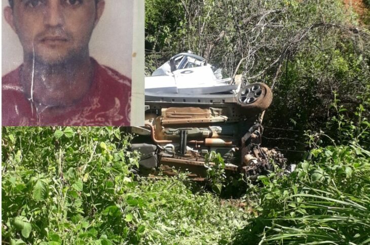 Clésio morreu após tombar o carro e ficar preso às ferragens. Foto: Smtran