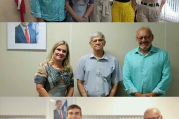 A parlamentar Ivana, a prefeita de Lençóis, Vanessa Senna, e o prefeito de Iraquara, Nino Coutinho.