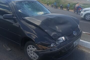 Carro envolvido no acidente. Foto: Smtran