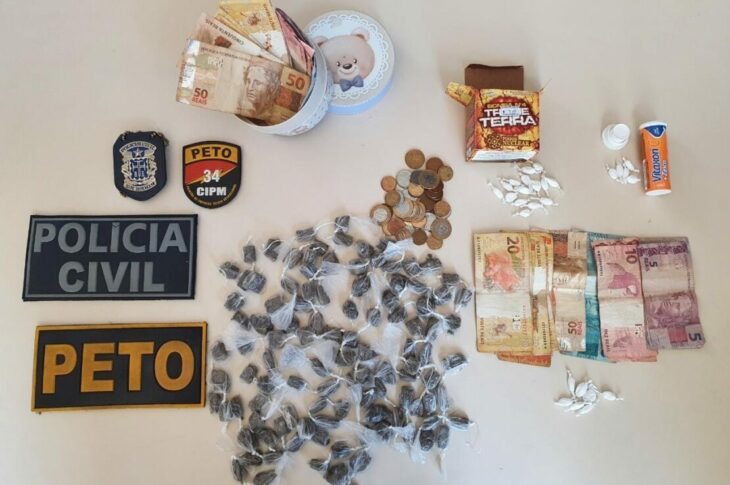 Droga apreendida na época. Foto: Polícia Civil