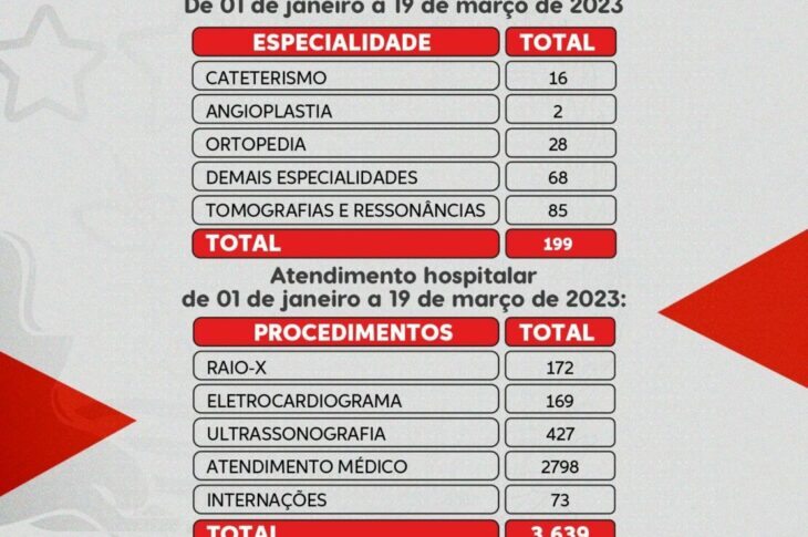 Relatório de atendimento. Reprodução Secretaria de Saúde