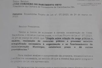 Projeto de concurso de Carinhanha