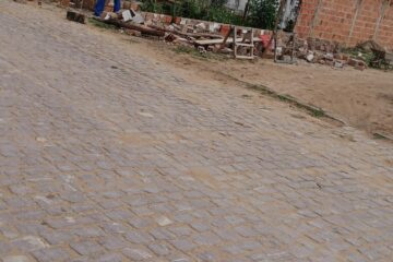 Muro da escola sendo construído. Foto: divulgação