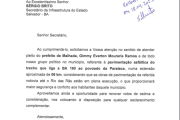 Solicitação de asfaltamento