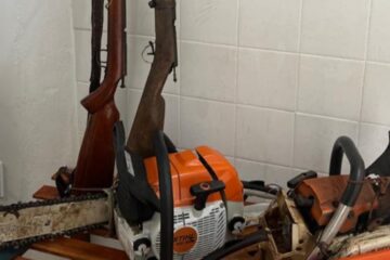 Objetos apreendidos. Foto: CIPPA/LENÇÓIS