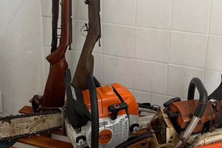 Objetos apreendidos. Foto: CIPPA/LENÇÓIS