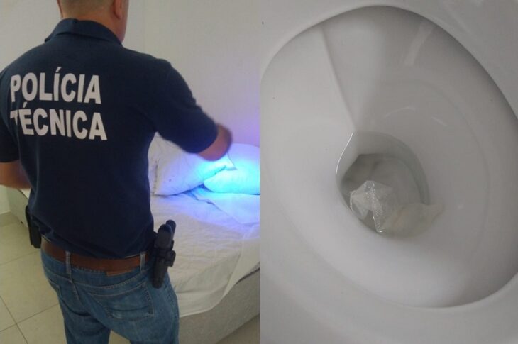 Polícia no local do crime. Foto: Polícia Civil