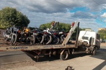 Motocicletas apreendidas. Foto: Polícia Militar