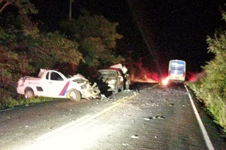 Colisão na BA-617 deixa três mortos. Foto: PM