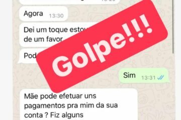 Mensagem enviada pelo criminoso