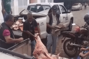 Carne apreendida em Caculé. Foto: ADAB