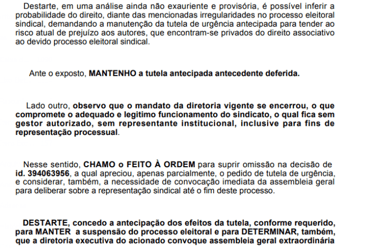 Trecho da decisão
