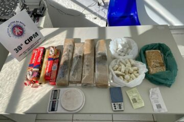 Drogas apreendidas em Bom Jesus da Lapa. Foto: Polícia Militar