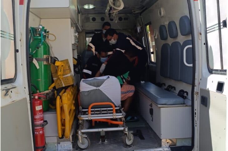 Samu atendendo no local. Foto: Polícia Militar