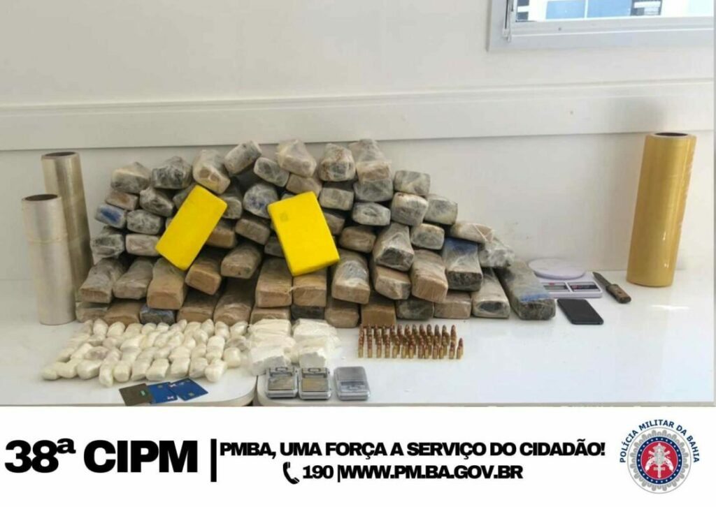 Droga apreendida em Bom jesus da Lapa. Foto: Polícia Militar