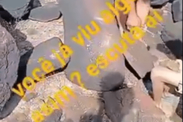 Pedra com sonoridade diferente. Foto: Reprodução Natureza ao Vivo