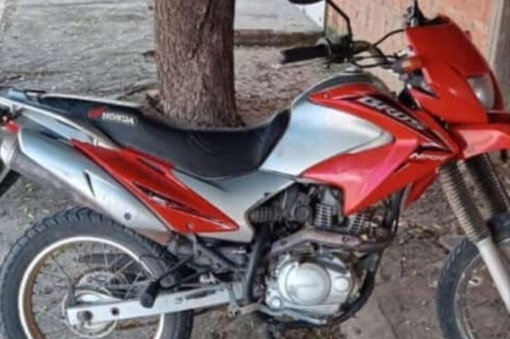 Moto furtada. Foto: divulgação