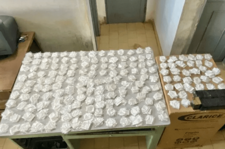 Material apreendido em Macaúbas. Foto: Reprodução 4ª CIPM