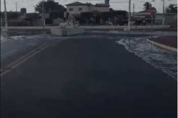 Chuva em Palmas de Monte Alto. Foto: Reprodução rede social