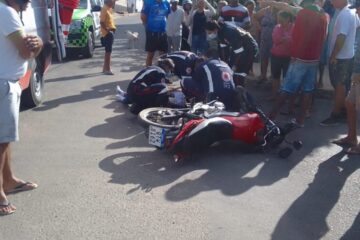 Acidente de moto. Foto: Smtran