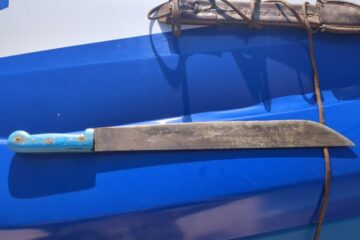 Facão apreendido. Foto: Polícia Militar