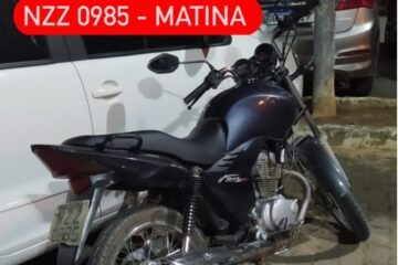 Moto recuperada. Foto: 17º BPM