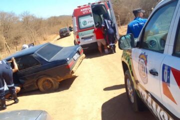 Acidente na zona rural de Guanambi. Foto: Smtran