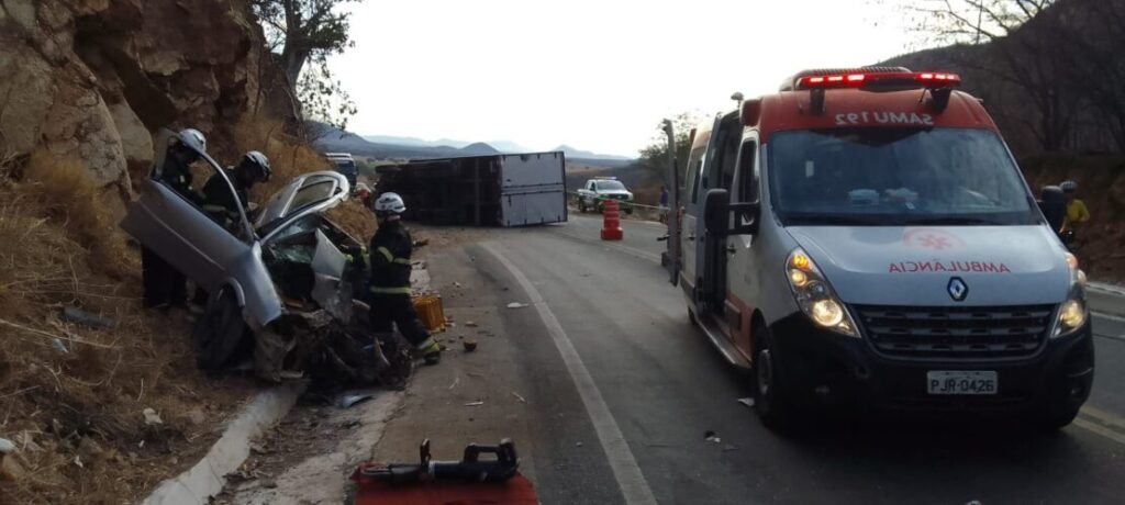 Acidente na BR-030, em Guanambi. Foto: Smtran