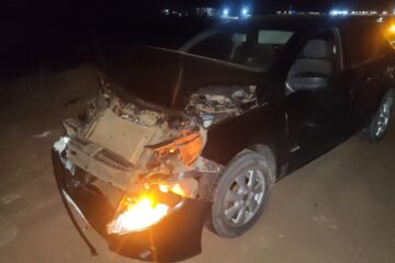 Carro envolvido no acidente. Foto: Smtran