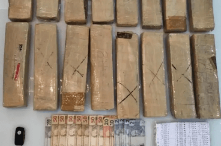 Drogas apreendidas em Vitória da Conquista. Foto: PM