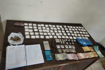 Material apreendido em Sebastião Laranjeiras. Foto: Polícia Militar