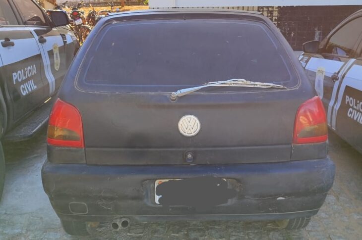 Veículo recuperado em Candiba. Foto: Polícia Militar