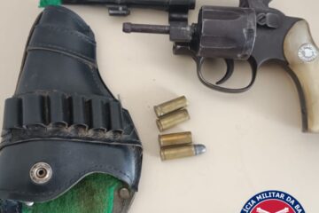 Arma apreendida em Guanambi. Foto: Polícia Militar
