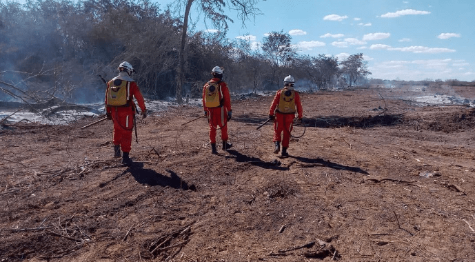 Equipe de bombeiros militares. Foto. 20º BBM