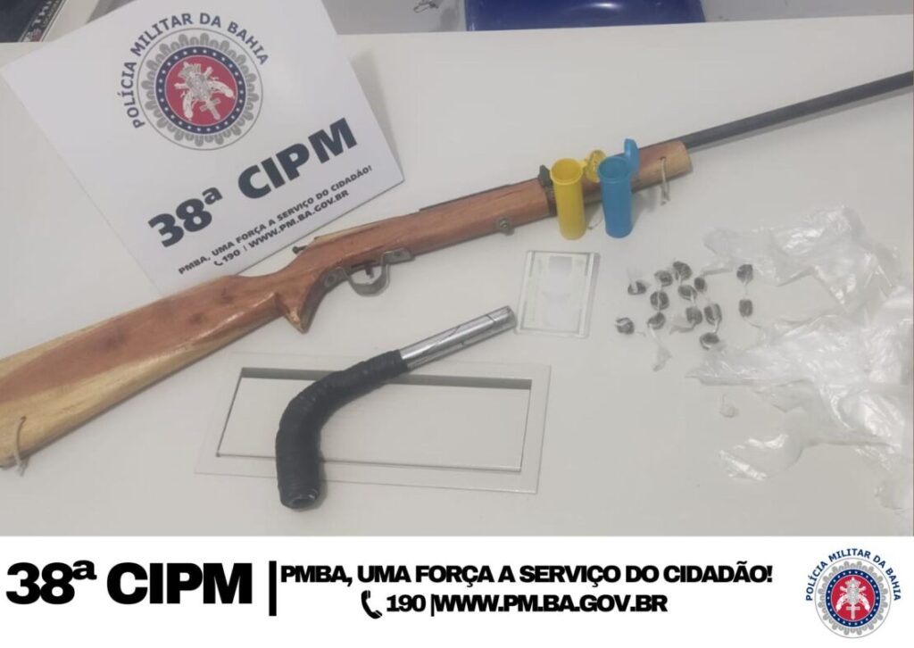 Material apreendido em Sítio do Mato. Foto: Polícia Militar