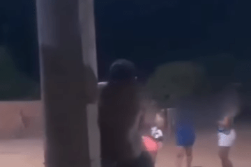 Suspeito amarrado. Foto: Notícias da Lapa