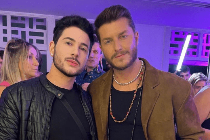 Ari Flores e o ator Cleber Toledo. Foto: divulgação