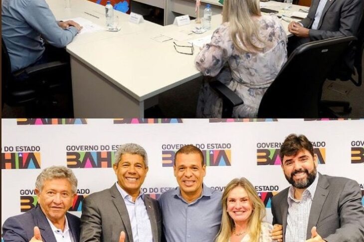 Caetano, Jerônimo,Gimmy, Ivana e assessor