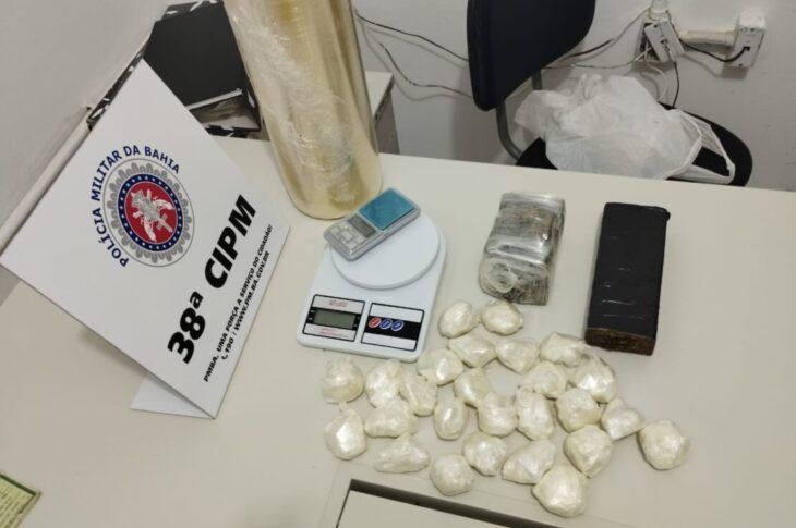 Material apreendido em Bom Jesus da Lapa. Foto: 38ª CIPM
