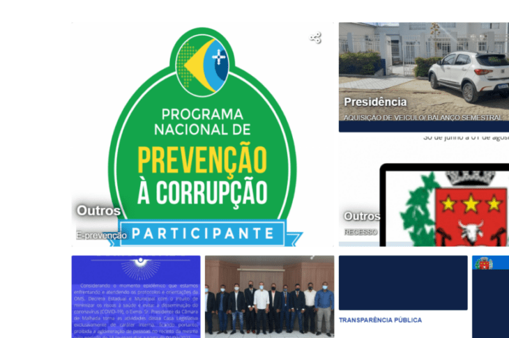 Site da Câmara de Malhada