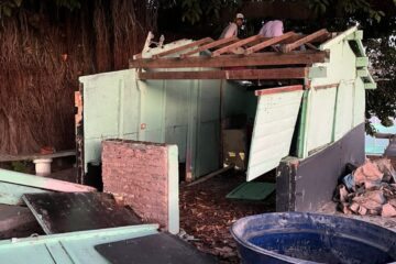 Retirada da barraca. Foto: rede social