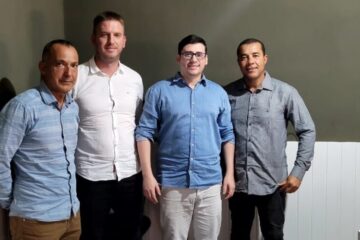 Dilson, assessor, Arthur e João Miguel