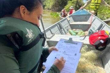 Fiscalização nos rios Carinhanha e São Francisco. Foto: ASCOM