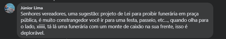 Comentário do advogado. Reprodução Página da Câmara de Malhada