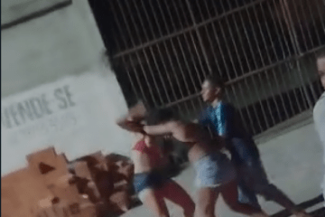 Confusão entre jovens em Carinhanha. Foto: reprodução
