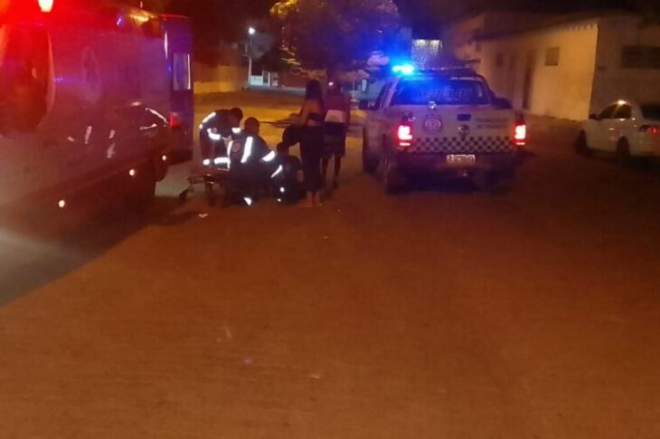 Acidente envolvendo carro e moto. Foto: SMtran