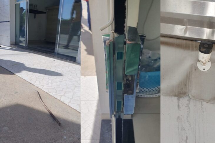 Local do arrombamento. Foto: Gilvan Crente